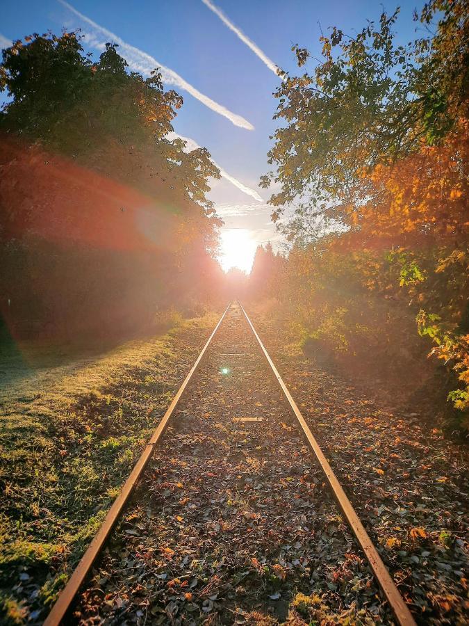 Fewo Im Alten Bahnhof Niederrossbach Kültér fotó